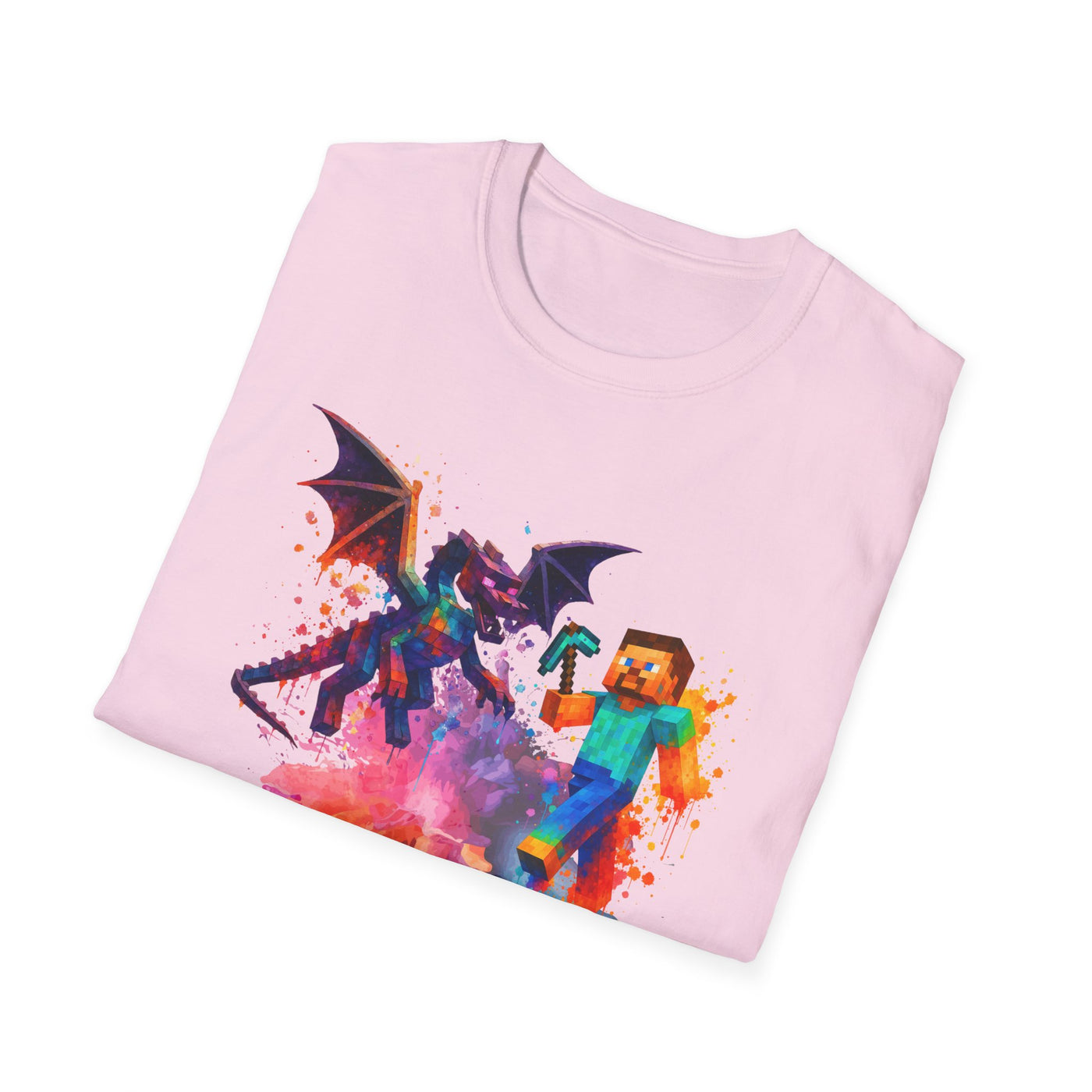 Minecraft Change the World Video Game T-Shirt - Unisex Softstyle Tee for Gamers