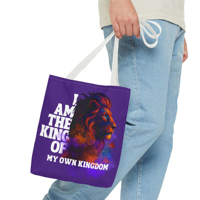 Regal Lion Tote Bag - I Am the King of My Own Kingdom, Canvas Bag,