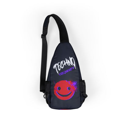 Techno Vibes - Brusttasche, Trendy Sling Bag,  Techno, Festivaltasche