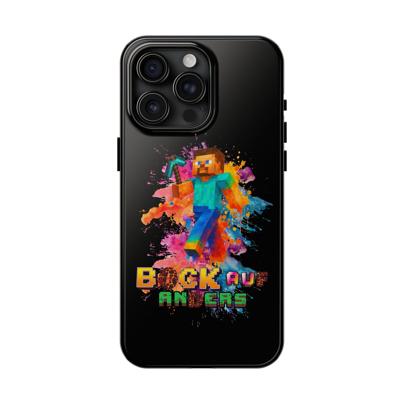 Minecraft Inspired Tough Phone Case - Handyhülle  "Bock auf anders" Colorful Gamer Design