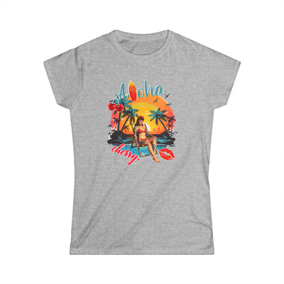 Aloha Cherry Women's Softstyle Shirt Rockabilly