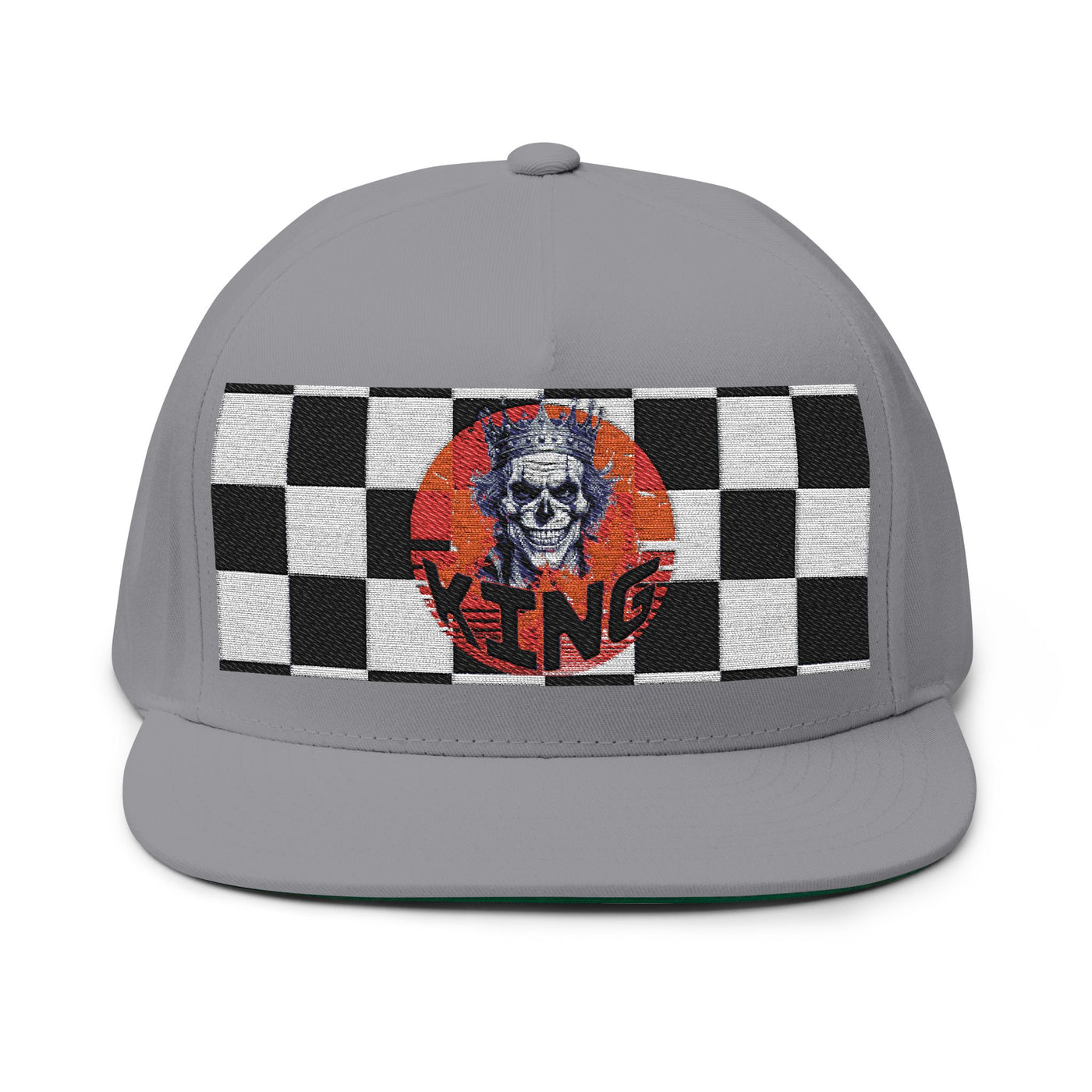 King Embroidered King skull - Flat Bill Cap, Snapback Hat