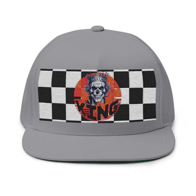 King Embroidered King skull - Flat Bill Cap, Snapback Hat