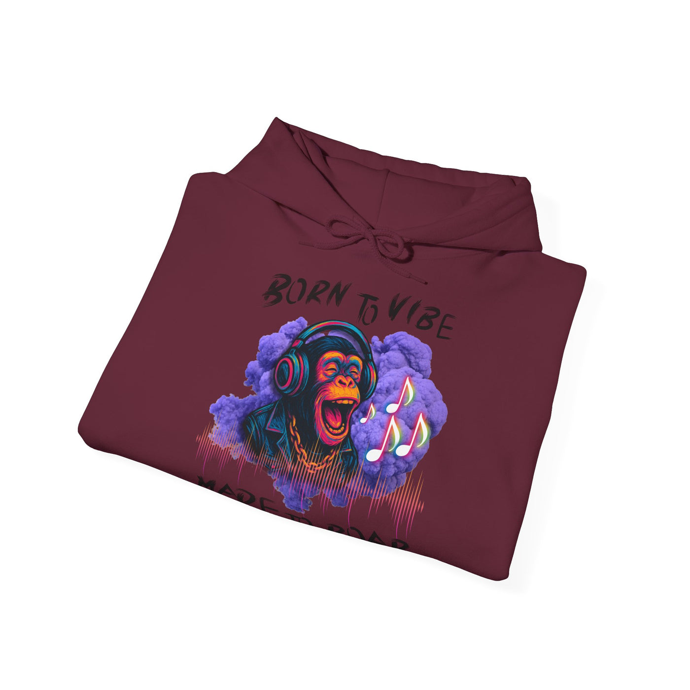 Born to Vibe Unisex Heavy Blend™ Hooded Sweatshirt - Made to Roar Monkey - Monkey 