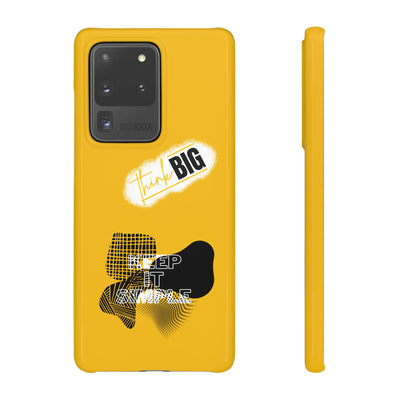 Handyhülle gelbe - Yellow Snap Case - 'Think BIG' for Motivated Individuals