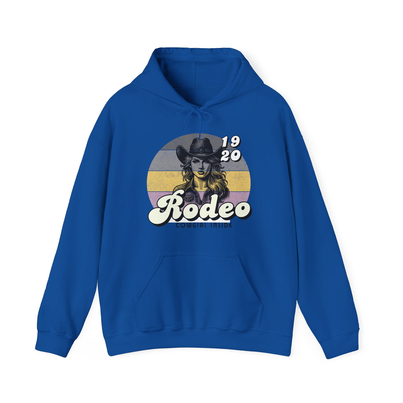 Rodeo Cowgirl Hooded HOODIE - Unisex Heavy Blend™ - Retro Style