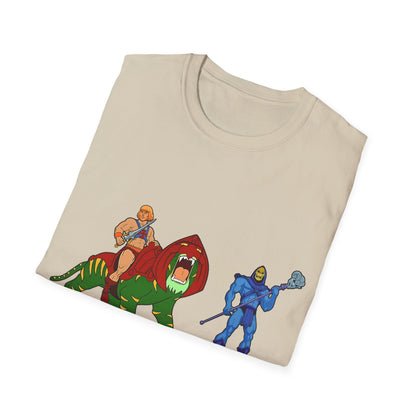 He-Man Retro Graphic Tee, Unisex Softstyle Shirt for Fans, Vintage Cartoon Apparel, Gift for Geeks, Nostalgic T-Shirt