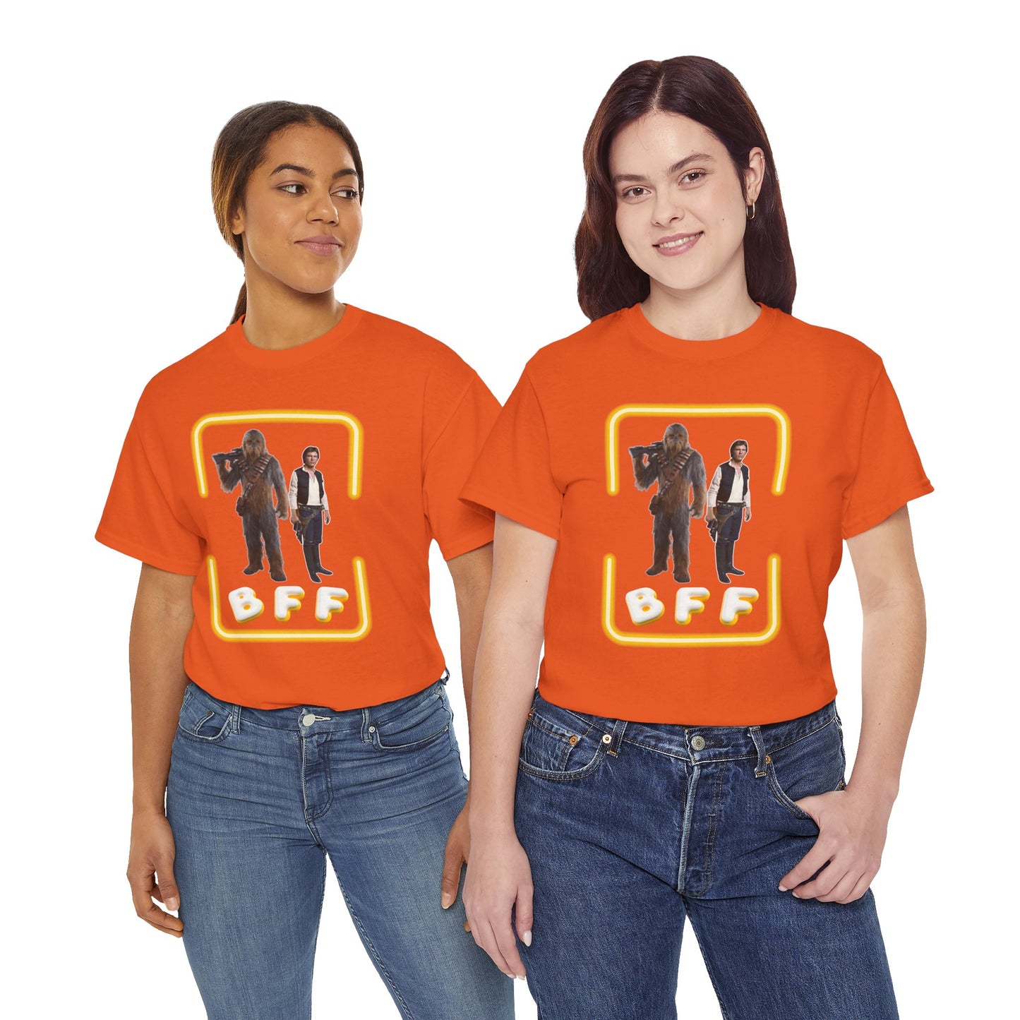 BFF Chewbacca & Han Solo Unisex Heavy Cotton Shirt