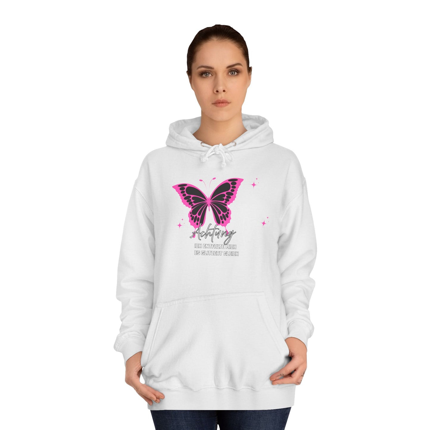 Hoodie Achtung ich entfalte mich - es glitzert gleich