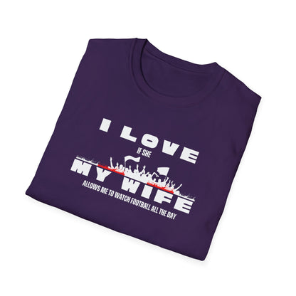 Minimalist Red Graphic Unisex T-Shirt - I love my wife