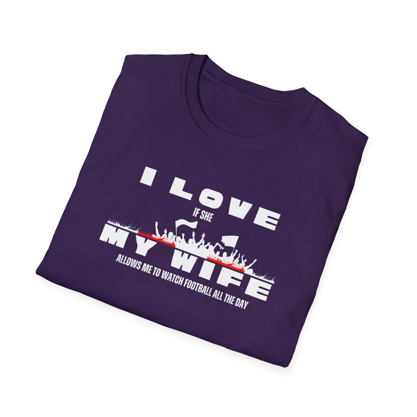 Minimalist Red Graphic Unisex T-Shirt - I love my wife 