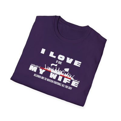 Minimalist Red Graphic Unisex T-Shirt - I love my wife 