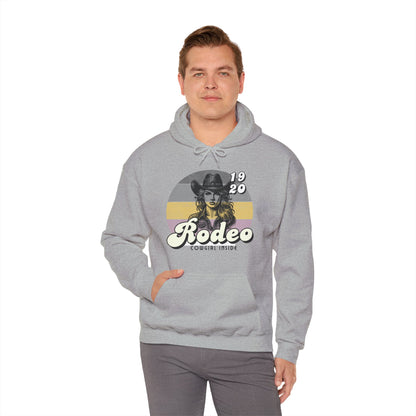 Rodeo Cowgirl Hooded HOODIE - Unisex Heavy Blend™ - Retro Style