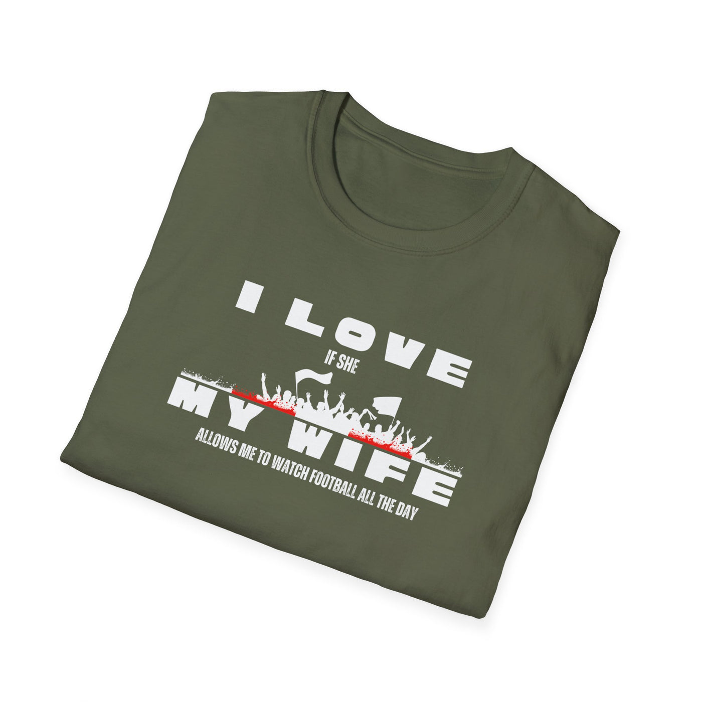 Minimalist Red Graphic Unisex T-Shirt - I love my wife 