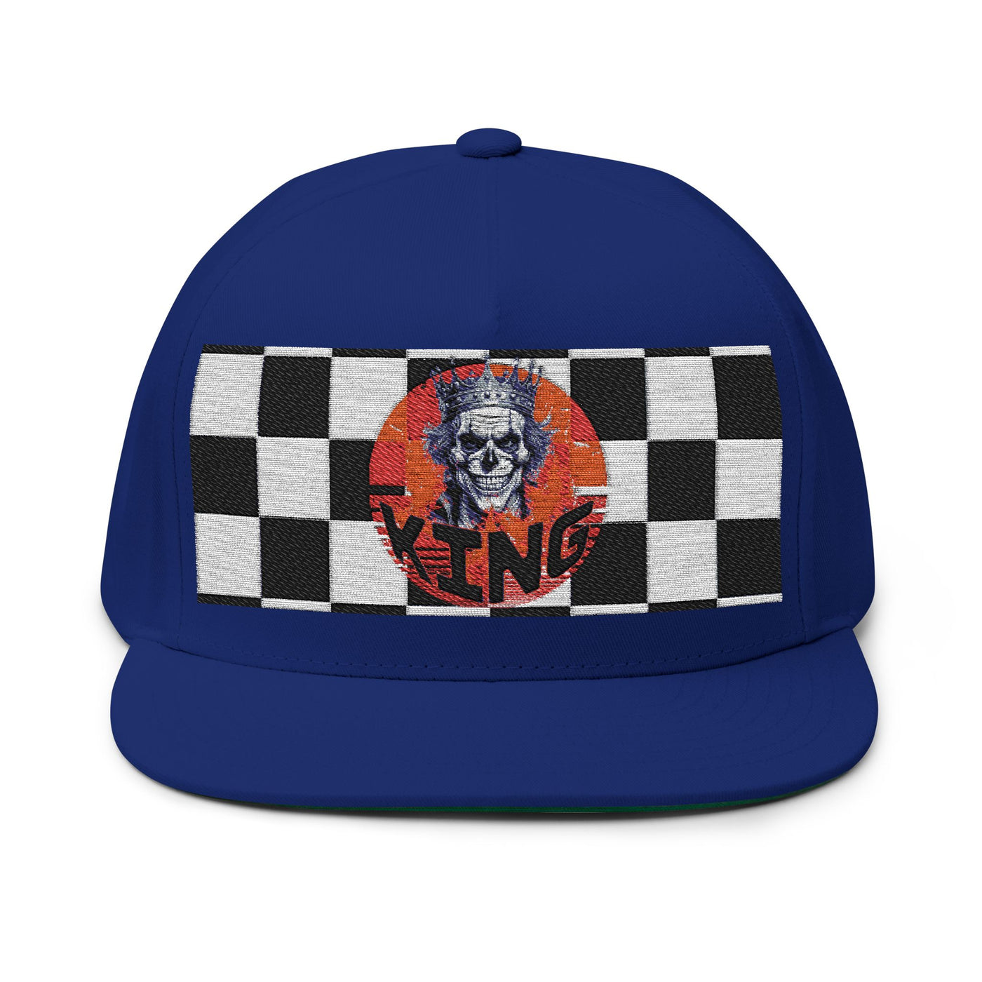 King Embroidered King skull - Flat Bill Cap, Snapback Hat