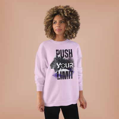 Motivational Lion Sweatshirt - Push Your Limit - Unisex EcoSmart