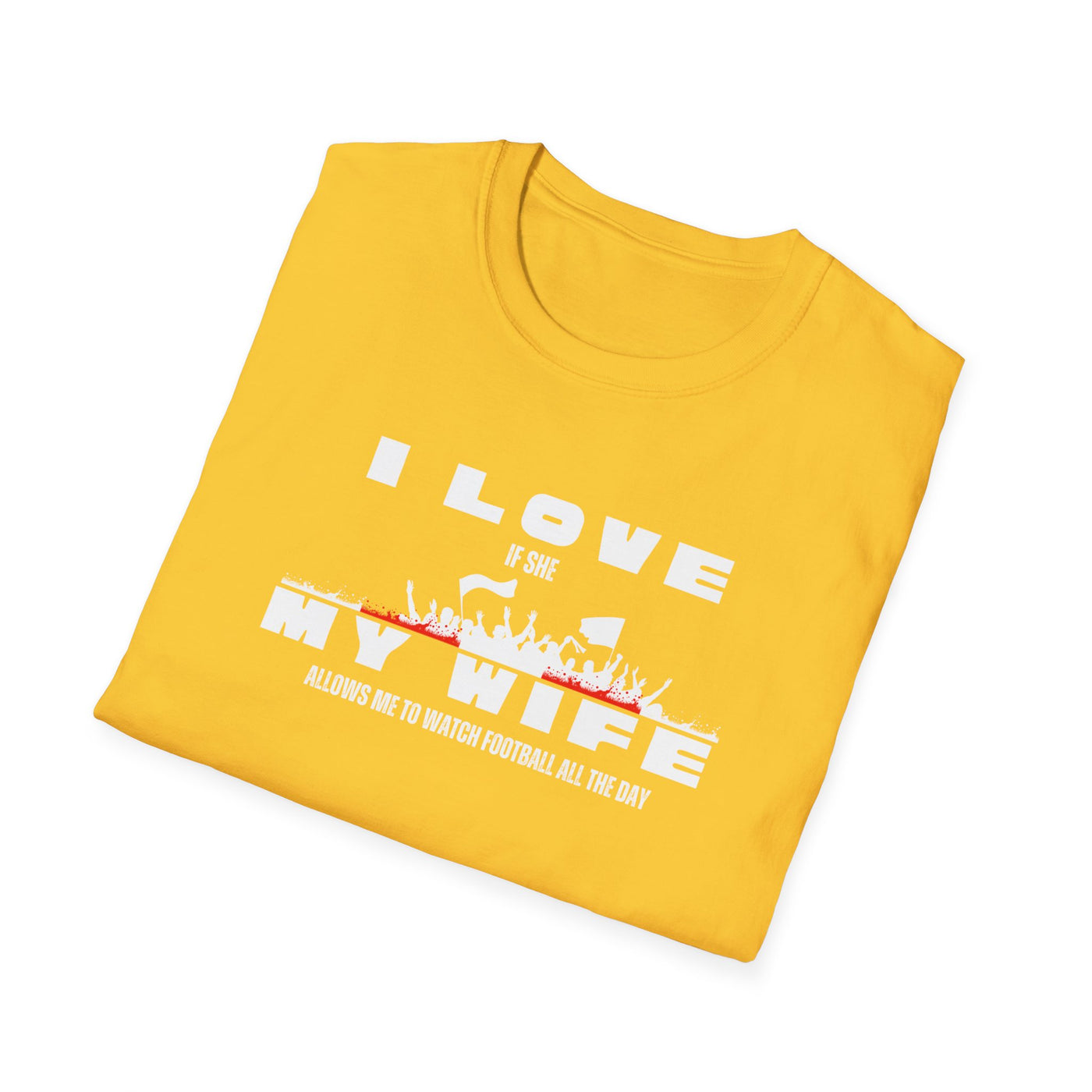 Minimalist Red Graphic Unisex T-Shirt - I love my wife 