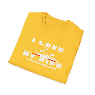 Minimalist Red Graphic Unisex T-Shirt - I love my wife 