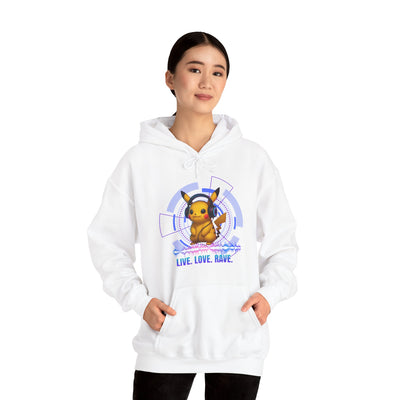 Rave Hoddie, Live Love Rave - Techno - Pokemon