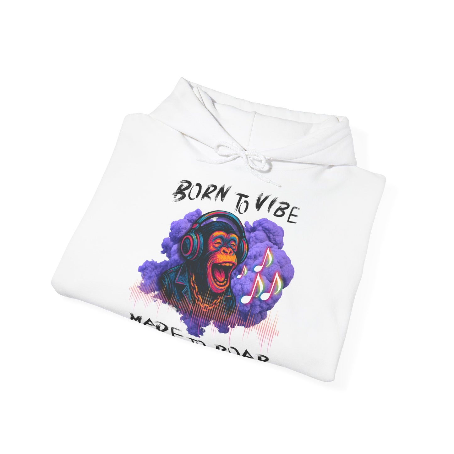 Born to Vibe Unisex Heavy Blend™ Hooded Sweatshirt - Made to Roar Monkey - Monkey 