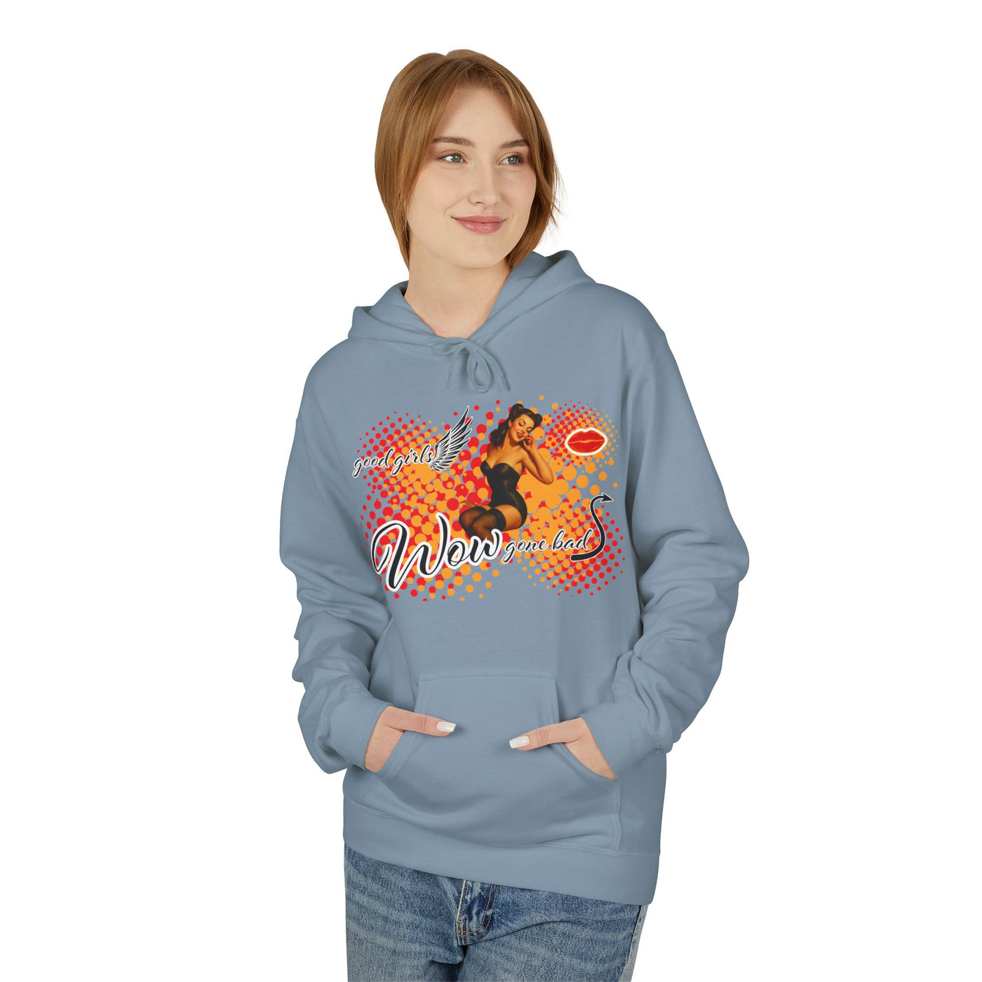 Pin up Girl Vintage Hoodie - WOW