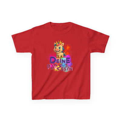 Colorful Kids Tee - “Deine Prinzessin” Design - Fun & Playful Shirt for Young Royalty