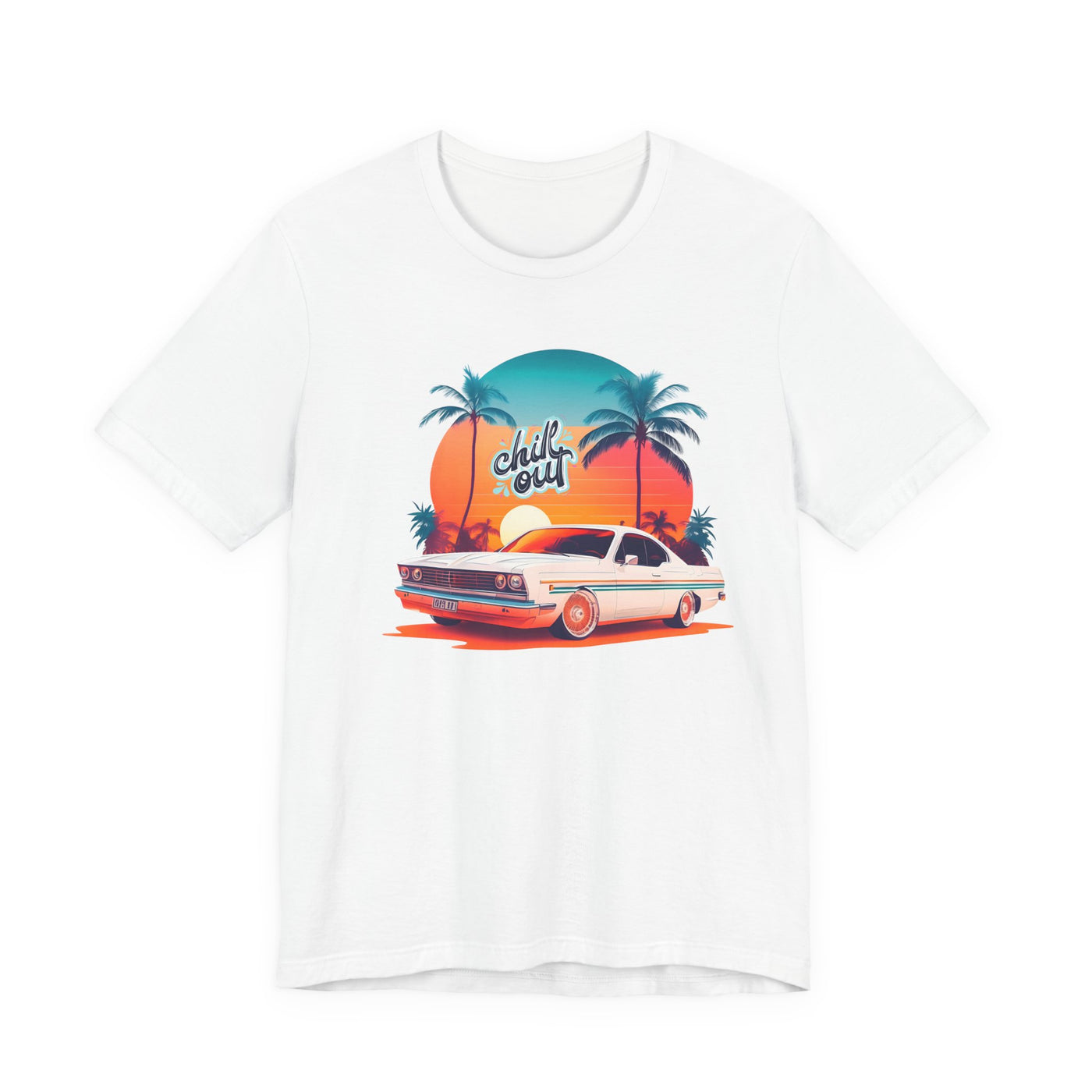 Chill Out Retro Car Tee - Unisex Jersey Short Sleeve Shirt