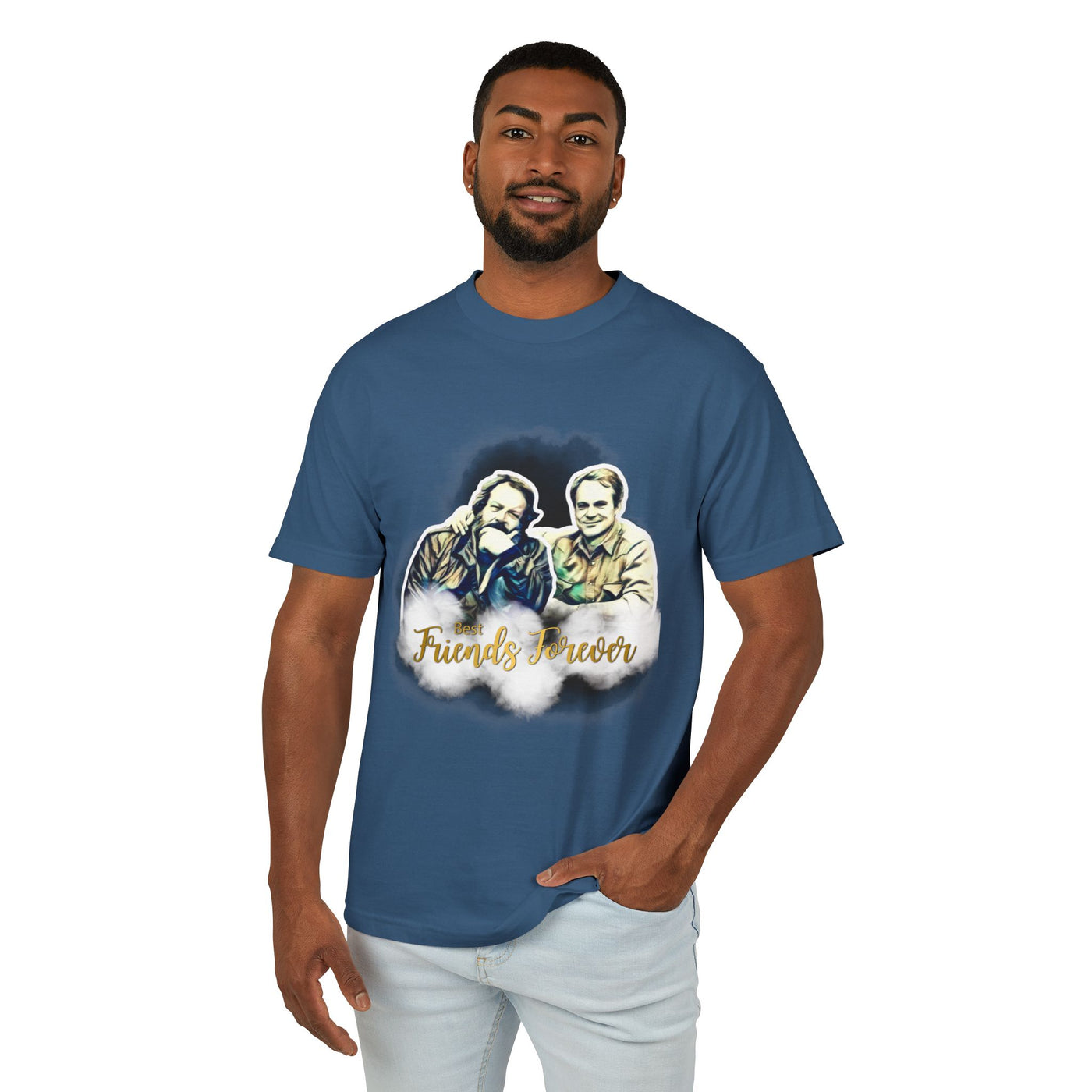 Friends Forever Bud Spencer Terence Hill Graphic Tee - Unisex Heavyweight Cotton T-Shirt