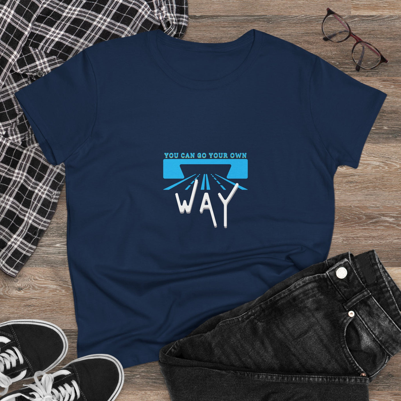 Empowering Quote Tee - You Can Go Your Own Way, Inspirational Shirt, Women's Motivational Cotton T-Shirt, Gift for Her, Casual Wear