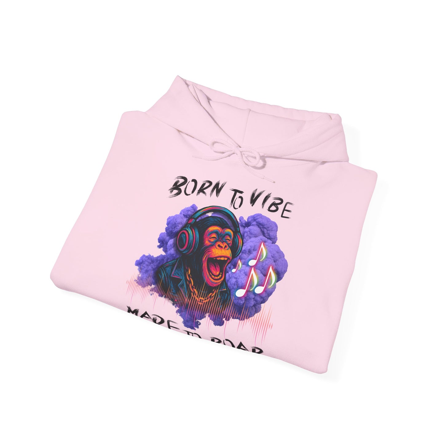 Born to Vibe Unisex Heavy Blend™ Hooded Sweatshirt - Made to Roar Monkey - Monkey 