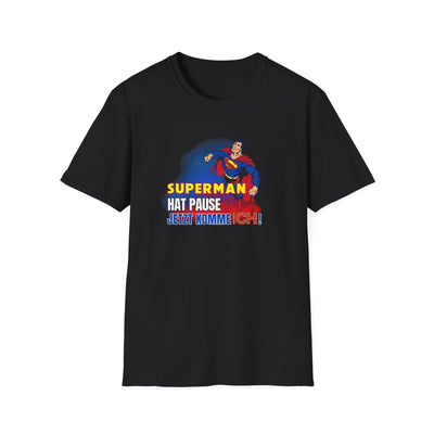 Superman Pause Unisex Softstyle T-Shirt - Fun Graphic Tee for Comic Fans