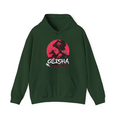 "Geisha Inside"Fleece Hoodie, Cozy