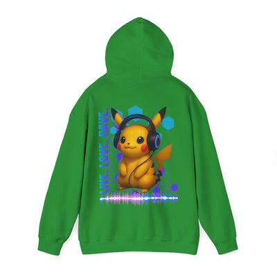 Rave Hoddie, Live Love Rave - Techno - Pokemon