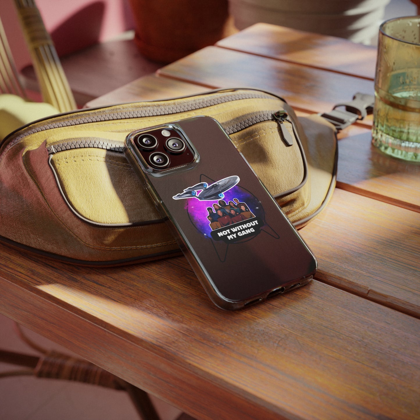 Galaxy-Inspired Soft Phone Case - Not Without My Gang, Star Trek Lovers Handyhülle