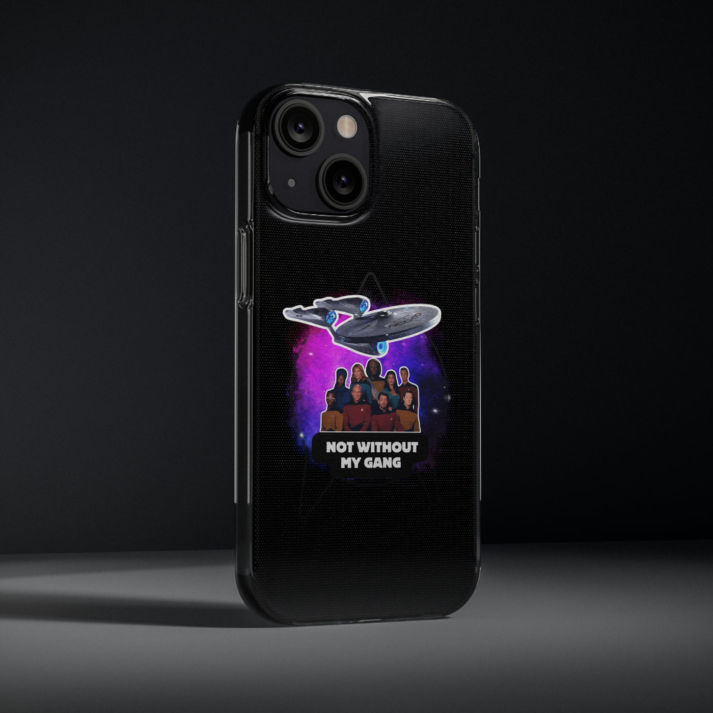 Galaxy-Inspired Soft Phone Case - Not Without My Gang, Star Trek Lovers Handyhülle