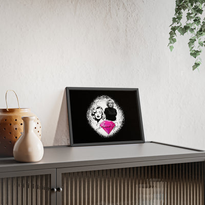 Vintage Marilyn Monroe Poster with Wooden Frame