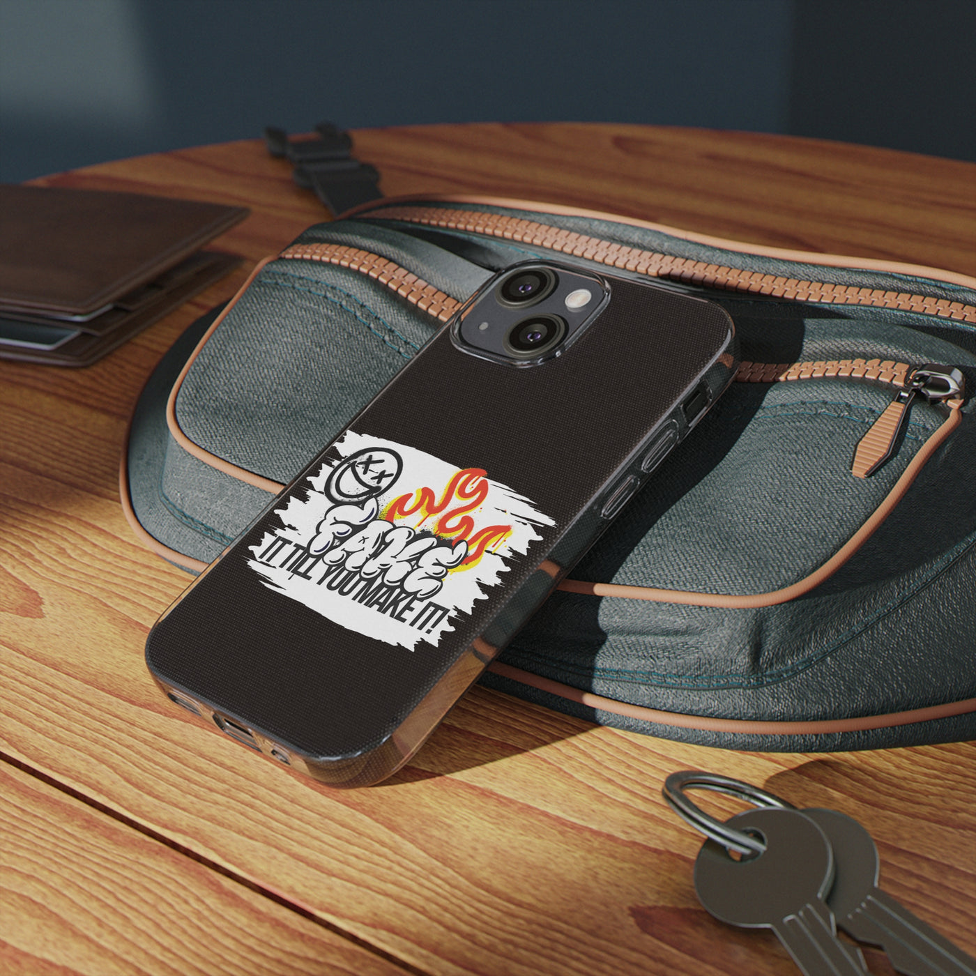 Handyhülle Fake till you make it - Clear Silicone Phone Cases,