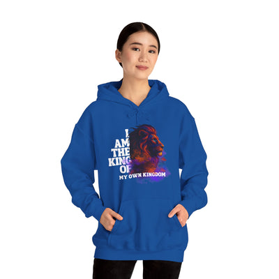Inspirational Lion Hoodie "i am the king of my kingdom"