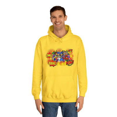 Superhero Graphic Hoodie, Unisex College Sweatshirt, Marvel DC Fans Apparel, Comic Book Lover Gift, Fun Cosplay Outfit