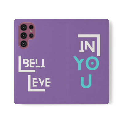 Handyhülle - inspirational Flip Case - 'Believe in You' Phone Cover