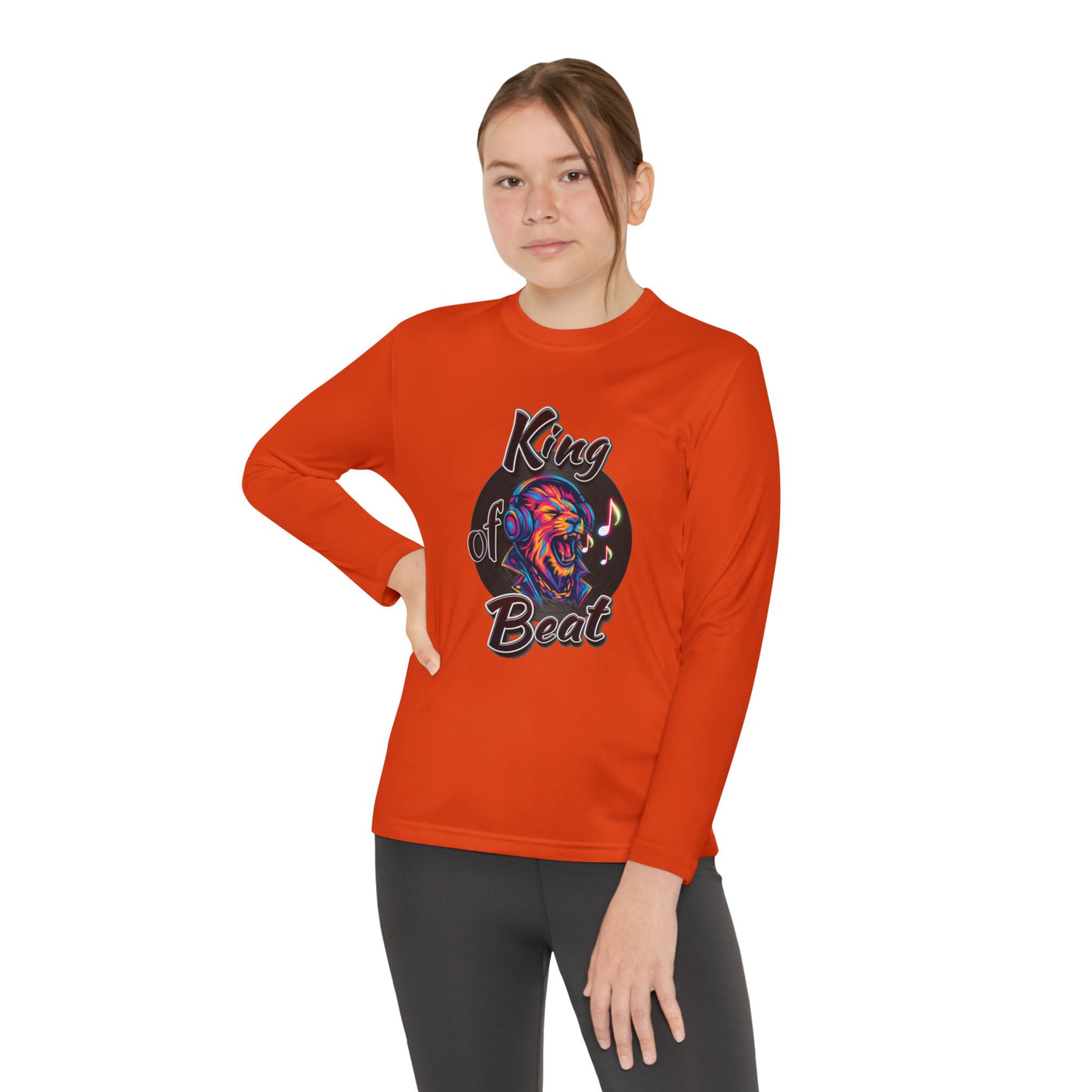 King of Beat Youth Long Sleeve Tee - Perfect for Young Musicians! 