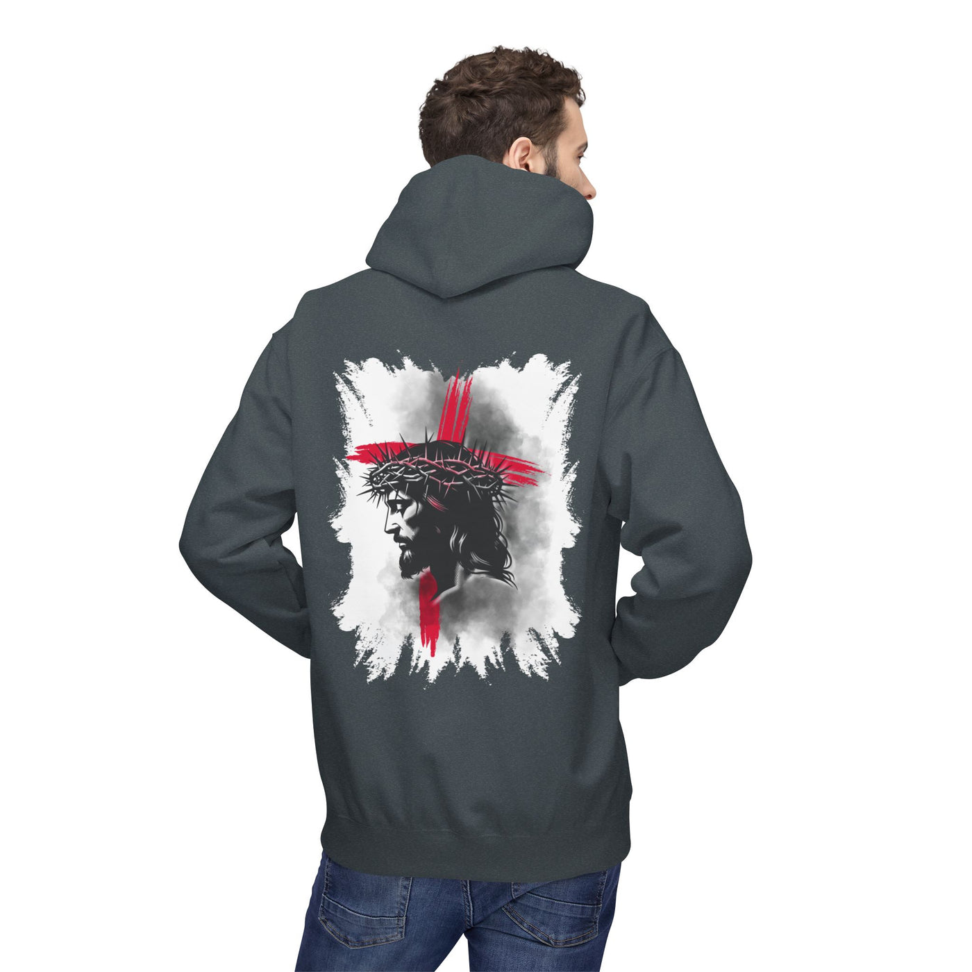 Faith-Inspired Hoodie: Blessed, Saved, Loved - Christian JESUS