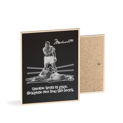 Boxing Inspired Wall Art Poster with Wooden Frame - Muhammad Ali 