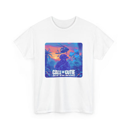 Retro Call of Cutie Unisex Oversized Boxy Tee - Chill Vibes for Game Lovers 