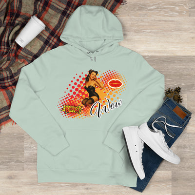 Retro Pin-Up Queen Hooded Sweatshirt - 'Wow' Graphic
