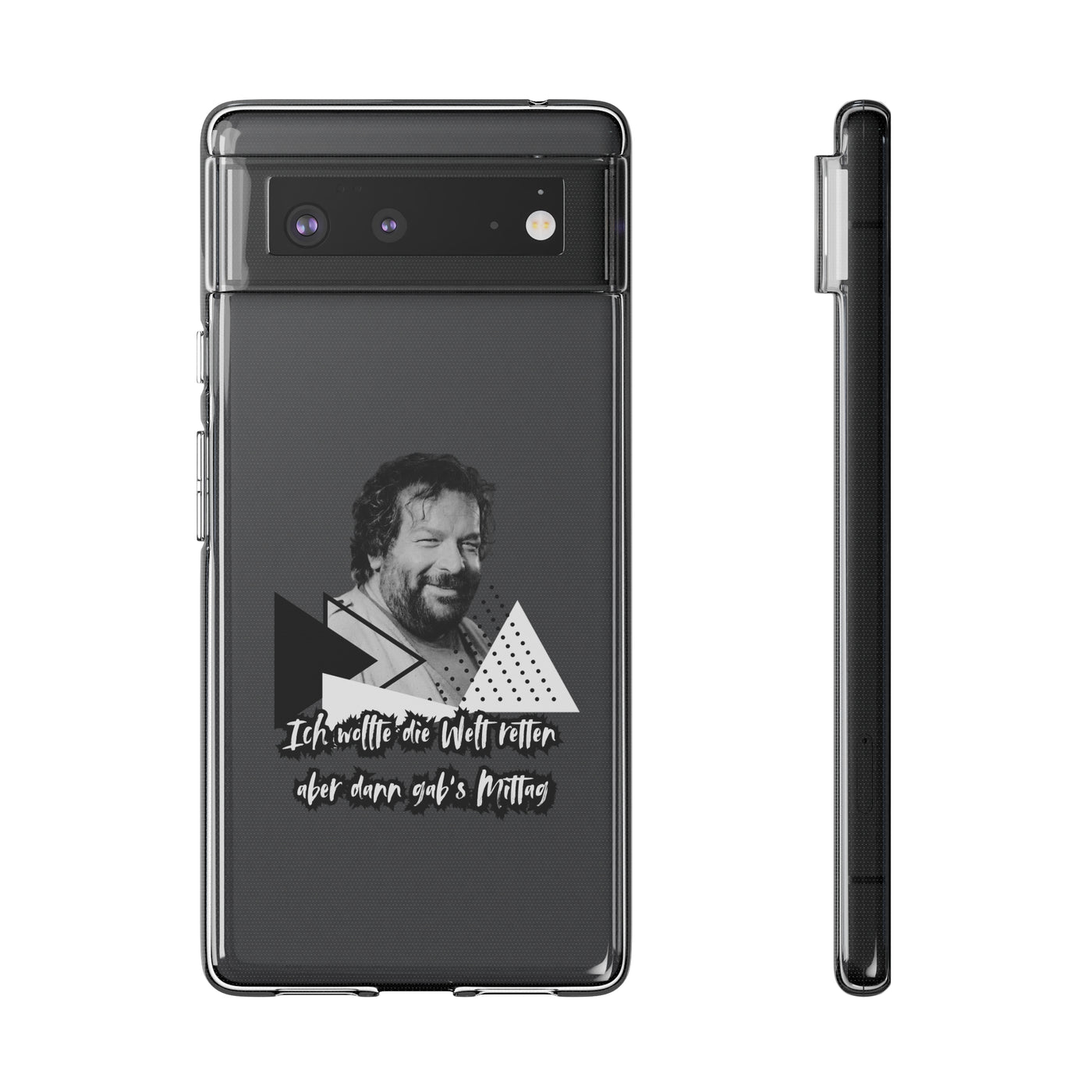 Handyhülle Unique Phone Cover, Ich wollte die Welt retten, dann gabs Mittag