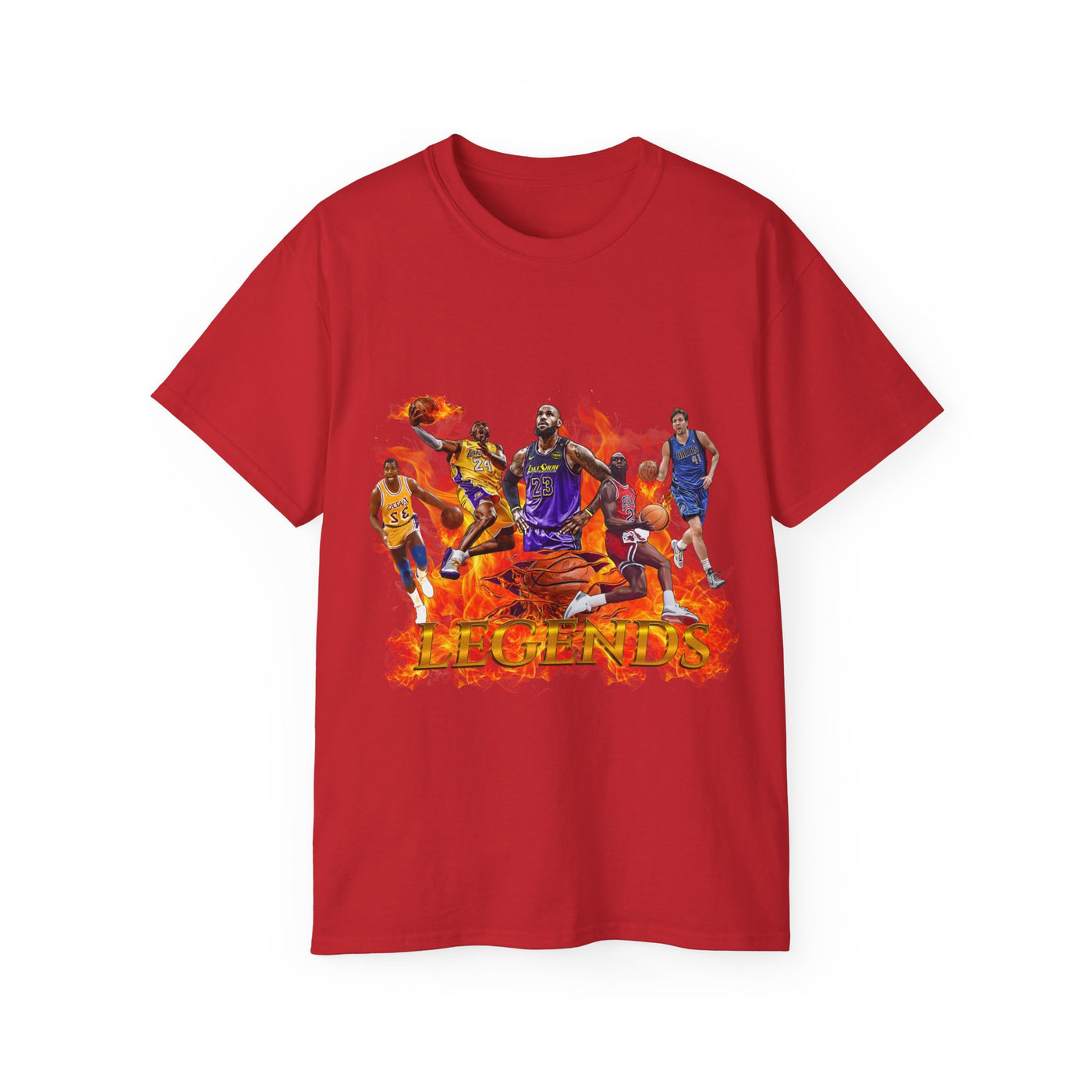 Basketball Legends, Cool Sports Shirt, Unisex Cotton T-Shirt