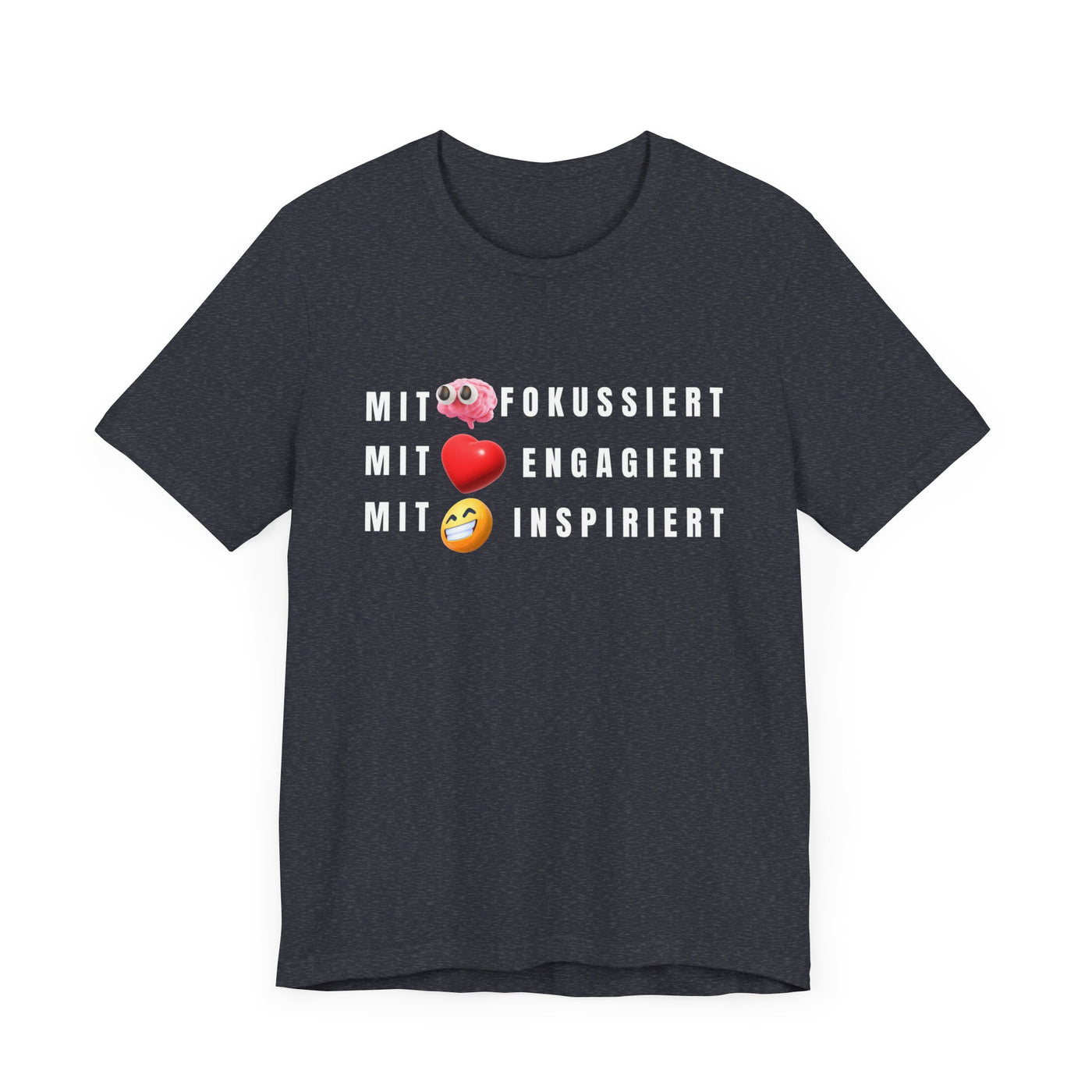 Inspirational Emoji T-Shirt Herz - Hirn - Humor - Heart - Mind - Humor