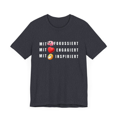 Inspirational Emoji T-Shirt Herz - Hirn - Humor - Heart - Mind - Humor