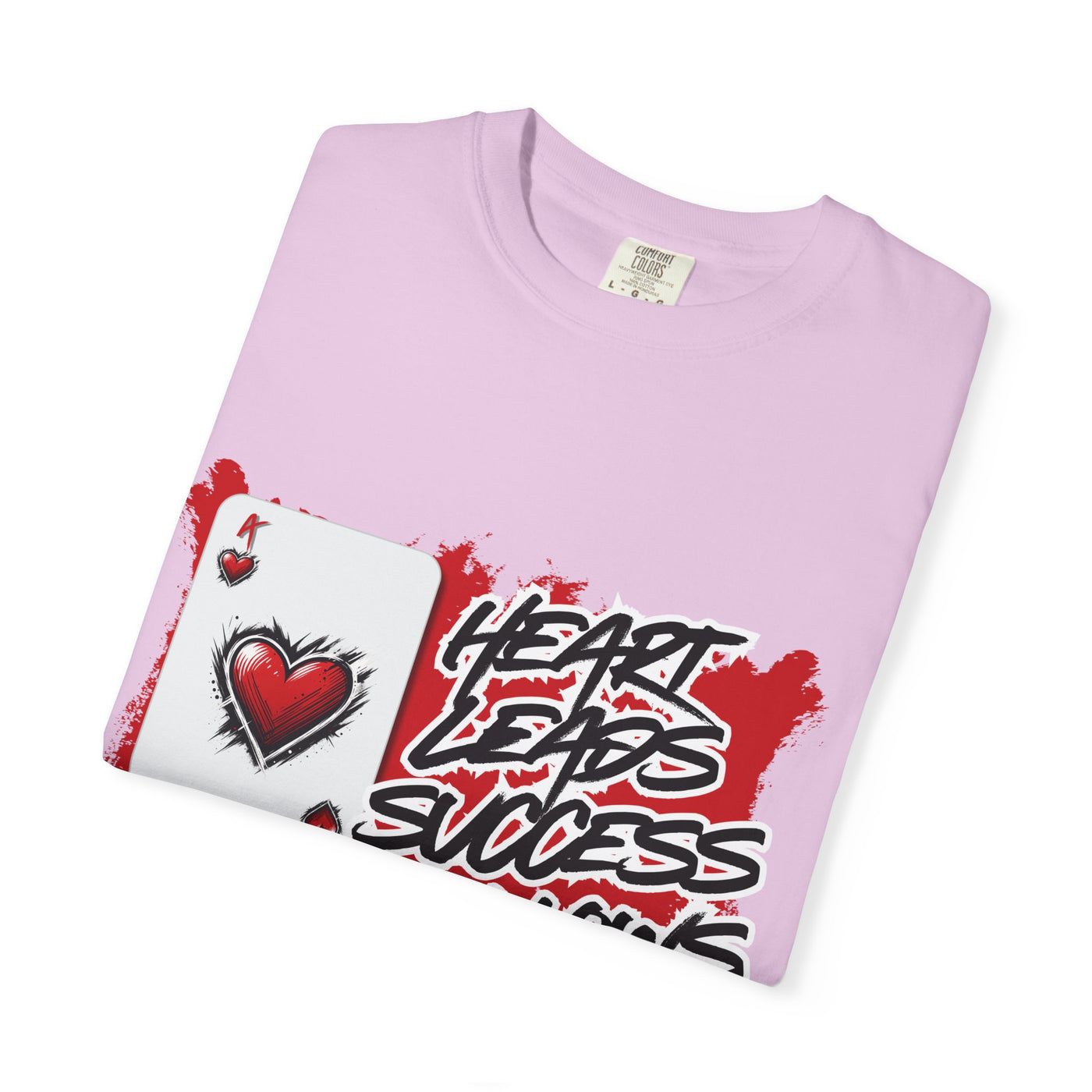 Heart Leads Success Unisex Heavy Cotton Tee | Graphic Tee | Casual Wear | Gift for Gamers | Inspirational Fashion | Streetwear